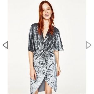 Zara exclusive velvet dress size m